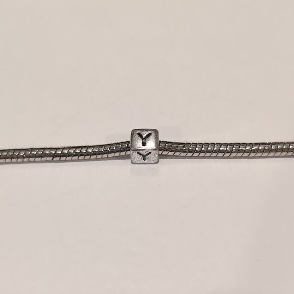 Silver Y Spacer Charm for Pandora Style Bracelet‎ - Picture 3 of 5